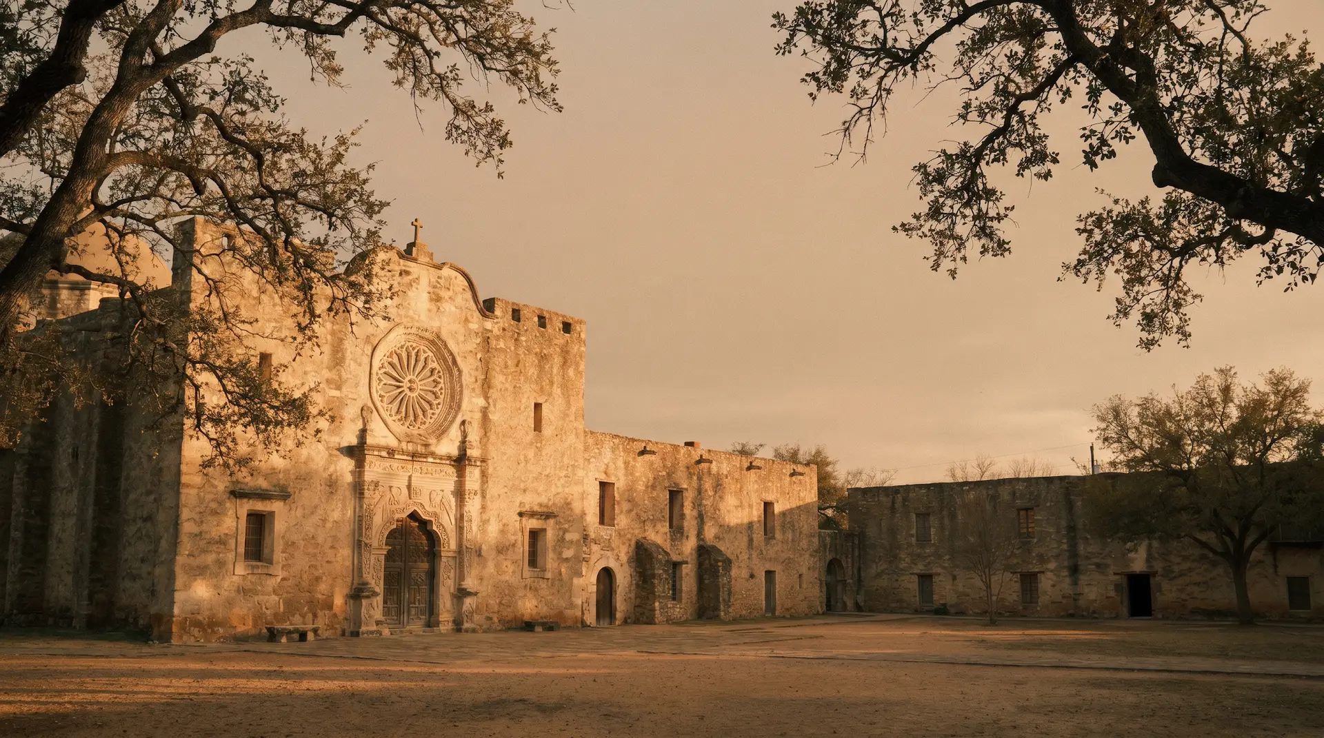 La Misión San José en San Antonio a la hora dorada